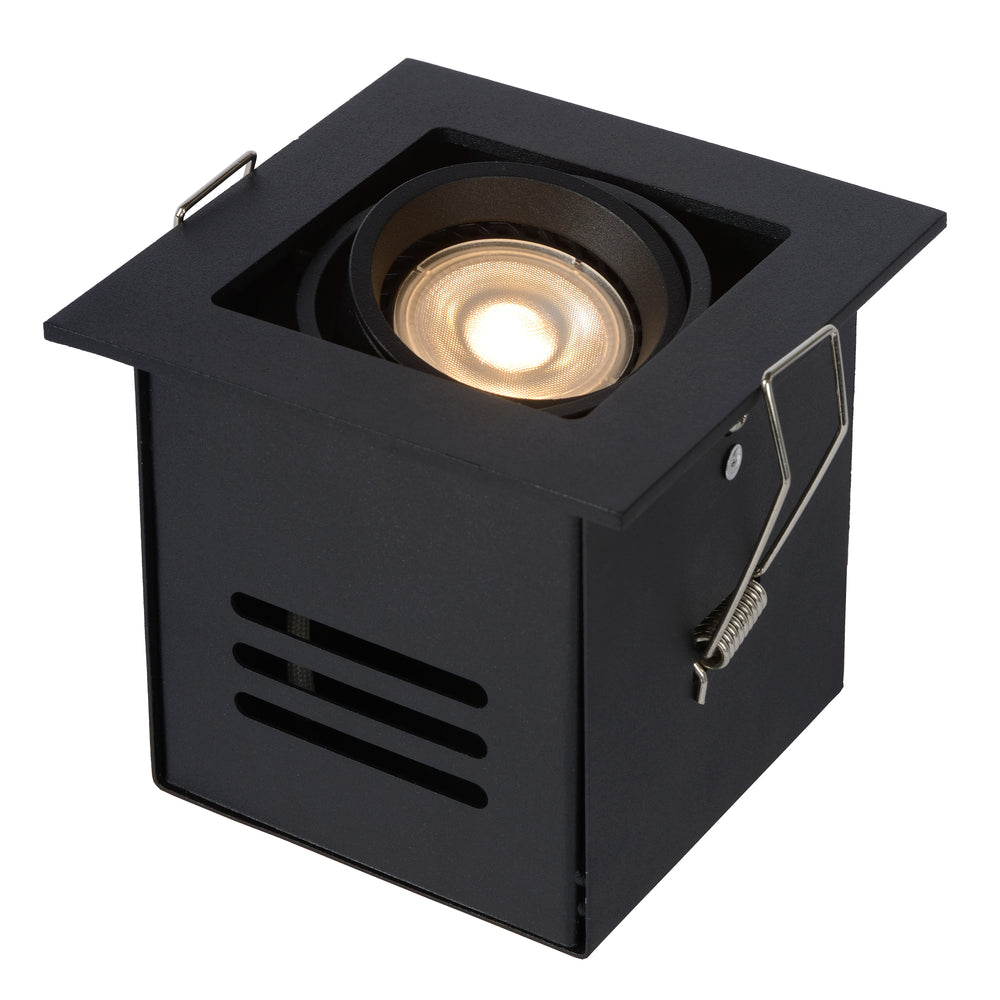 Spot encastré LED Lucide CHIMNEY, 1xGU10, dimmable, 50W max, 220-240V, IP20, Aluminium noir