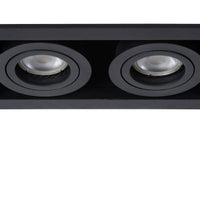 Lucide CHIMNEY indbygget spot 2xGU10 Sand Sort Aluminium IP20 220-240V 205x115mm moderne design