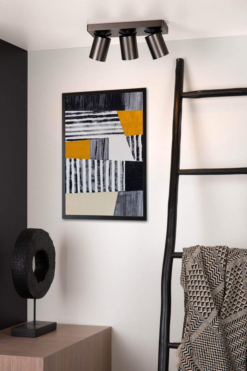 Lucide NIGEL Faretto da soffitto LED 3x5W GU10 dim to warm 2200K-3000K 960 lumen Antracite IP20 orientabile