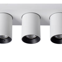 Lucide NIGEL foco LED de techo, 3x5W GU10 regulable de cálido 2200K-3000K, orientable aluminio Blanco, IP20