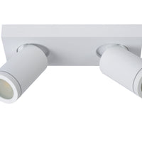Lucide TAYLOR faretto da soffitto LED per bagno, 2x5W GU10, 2200K-3000K dim to warm, IP44 Bianco Sabbia