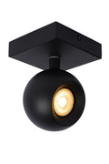 Lucide FAVORI foco de techo LED Negro, 1xGU10, 230V, IP20, regulable, ajustable 360° diseño moderno de metal