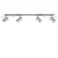 LED Plafondspot grijs RING - 4 x GU10 aansluiting