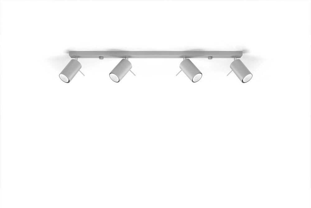 LED Plafondspot grijs RING - 4 x GU10 aansluiting