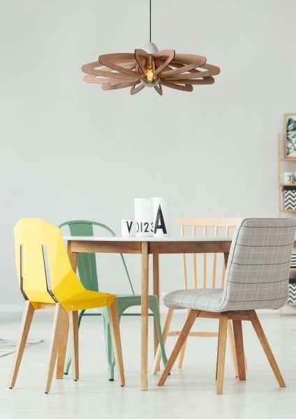 Lucide ZIDANE hänglampa Vit Ø76cm, 1xE27 sockel, MDF och Metall, IP20, 220-240V