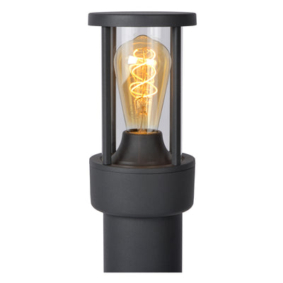 Lucide LORI buiten LED sokkellamp met E27, IP44, dag nacht sensor, 220-240V, 800mm Antraciet