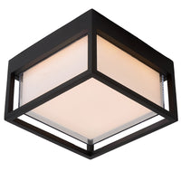 Aplique de pared LED Lucide SINGA interior exterior 10W 3000K IP54 Aluminio fundido negro diseño moderno