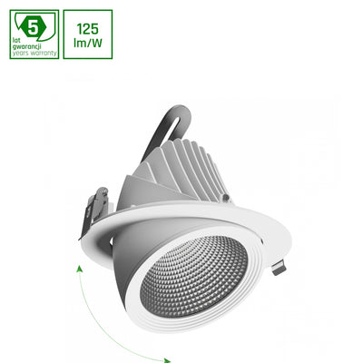 LED Downlight banaanspot - Wit - SAL 2 - 19W 125Lm / W - 830 3000K - Kantelbaar