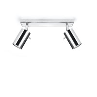 LED Plafondspot chrome RING - 2 x GU10 aansluiting