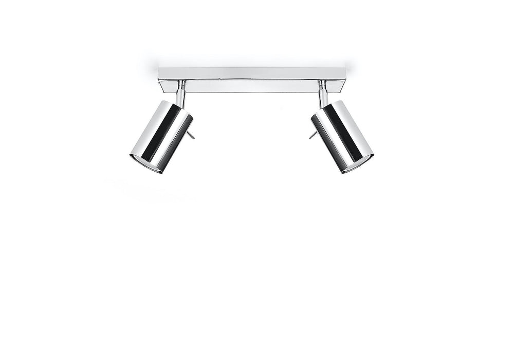 LED Plafondspot chrome RING - 2 x GU10 aansluiting