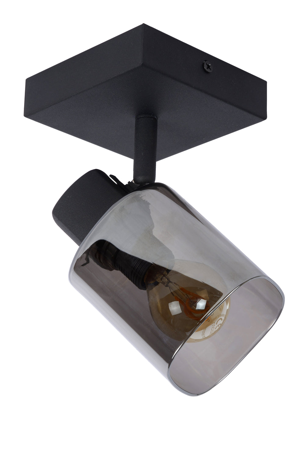 Lucide ALION plafondspot, 1xE14, 25W max, 230V, IP20, Zwart metaal, verstelbaar 360° retro design