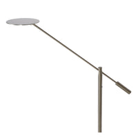 Lucide ANSELMO LED leesvloerlamp, dimbaar 9W 3000K, 100-240V, IP20, metaal, satijnnikkelafwerking