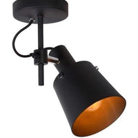 Lucide quinny zwarte LED plafondspot 1xE27, IP20, 80 CRI, 220-240V