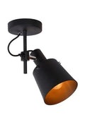 Lucide quinny zwarte LED plafondspot 1xE27, IP20, 80 CRI, 220-240V