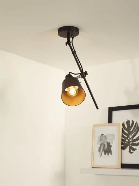 Lucide Quinny zwart E27 LED plafondspot, IP20, 220-240V, 50W max