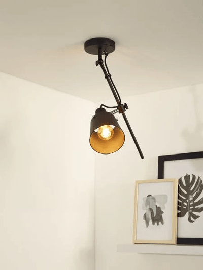 Lucide Quinny zwart E27 LED plafondspot, IP20, 220-240V, 50W max