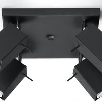 LED Plafondspot zwart MERIDA - 4 x GU10 aansluiting
