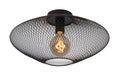 Lucide MESH taklampa Ø45cm, E27-sockel, 220-240V, max 40W, metall matt svart, IP20 modern design