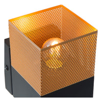 Lucide RENATE væglampe, 1xE27 fatning, maks. 40W, metal, mat sort og guld, 220-240V, IP20