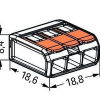 Wago connection terminal 3-pole 4mm² IP20 221-413 50 pieces for easy cable management
