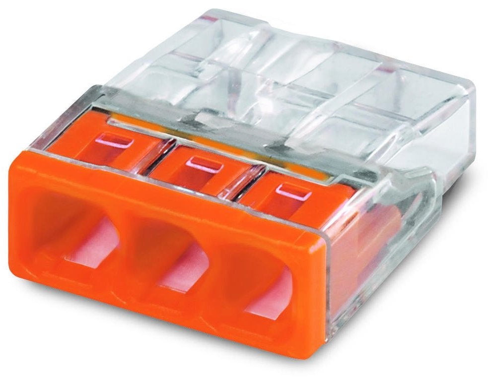 WAGO LED connector 3-weg 0.5-2.5mm² IP20 CE RoHS 220-240V betrouwbare snelle bedrading 100 stuks