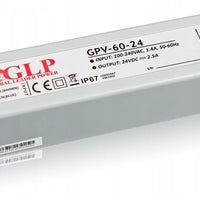 Adaptador de fuente de alimentación LED GLP 24V 60W 2.5A IP67 controlador impermeable CE RoHS para iluminación LED