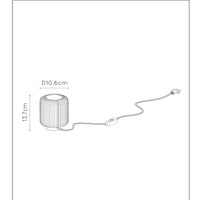 Lucide TURBIN LED tafellamp 5W 3000K Satijn Goud modern metalen cilindervormig design met schakelaar in snoer IP20