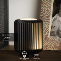 Lucide Turbin LED tafellamp 5W 3000K IP20 metalen cilindervorm ontwerp Zwart moderne stijl
