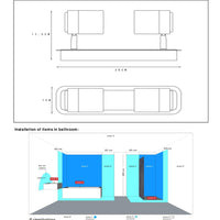 Lucide LENNERT LED Badezimmer-Deckenstrahler, 2x5W GU10 dimmbar, 3000K, IP44, Sand Matt Schwarz