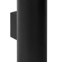 Lucide VOLANTIS Sort udendørs væglampe, 2xE27, IP54, uplight & downlight, moderne aluminiums-cylinder