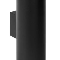 Lucide VOLANTIS Sort udendørs væglampe, 2xE27, IP54, uplight & downlight, moderne aluminiums-cylinder