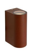 Lucide BOOGY wandlamp binnen buiten 2xGU10 IP44 Roestkleurig aluminium modern up down verlichting