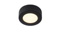 Lucide BRICE LED Badezimmer-Deckenleuchte, rund 8W dimmbar 3000K IP44 Matt Schwarz Ø117mm