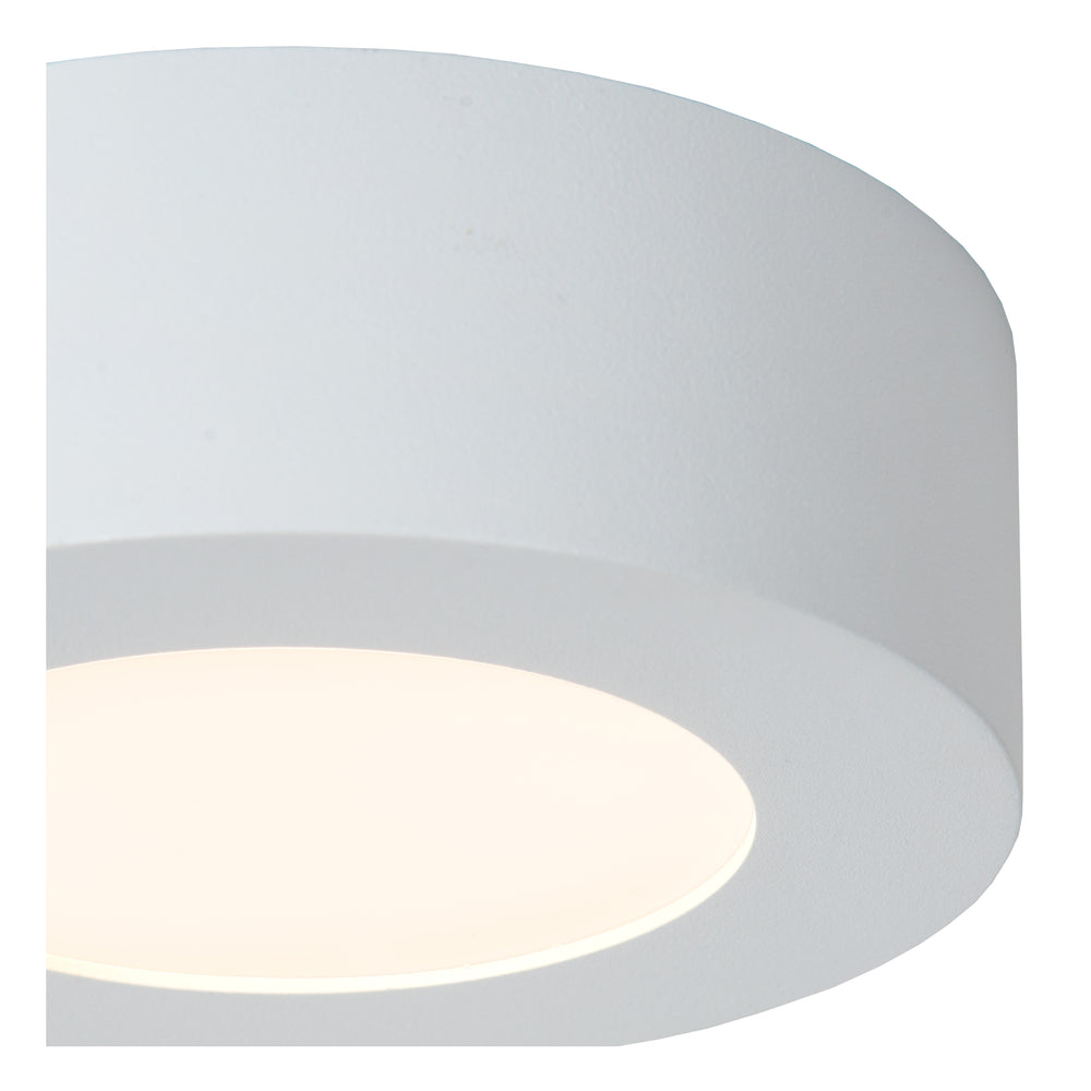 Lucide BRICE plafoniera LED da bagno, rotonda 8W 3000K dimmerabile, IP44 Bianco Ø117mm