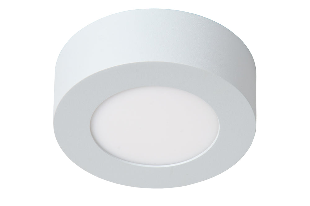 Lucide BRICE plafoniera LED da bagno, rotonda 8W 3000K dimmerabile, IP44 Bianco Ø117mm