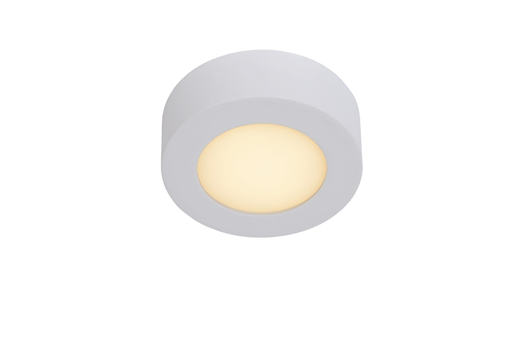 Lucide BRICE plafoniera LED da bagno, rotonda 8W 3000K dimmerabile, IP44 Bianco Ø117mm