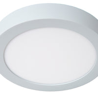 Lucide BRICE plafón LED para baño, regulable 15W 3000K, IP44 redondo 24cm Blanco diseño moderno