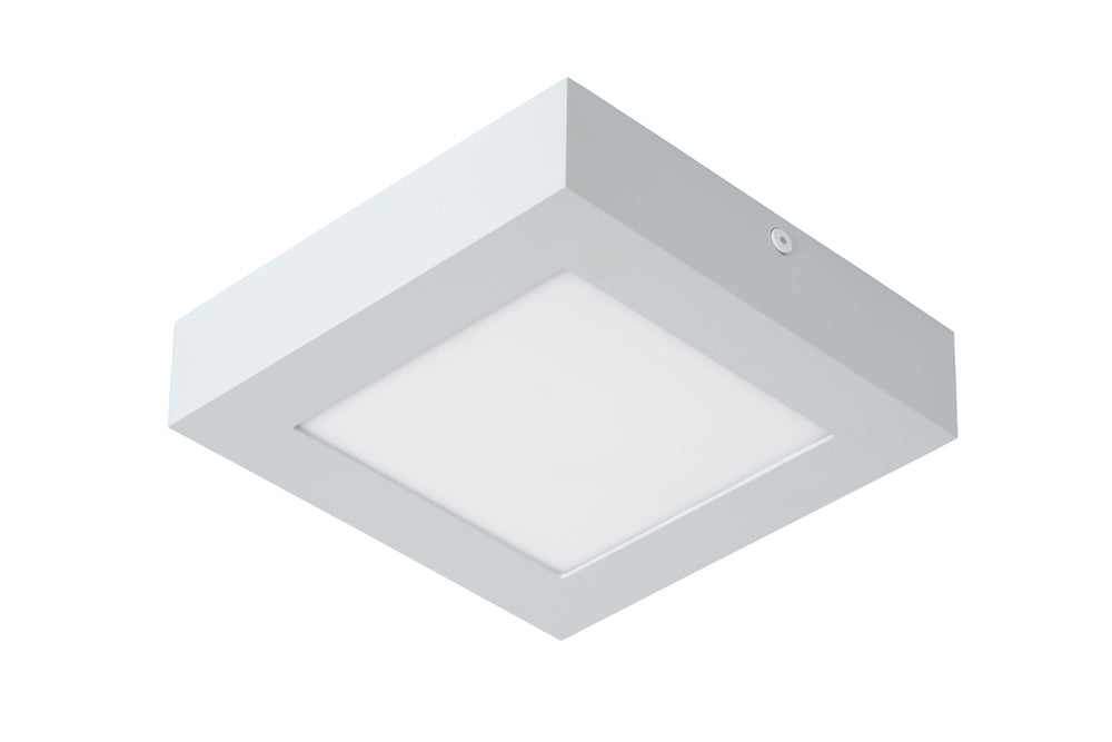 Lucide BRICE LED Badezimmer-Deckenleuchte, dimmbar 15W 3000K, IP44, quadratisch Mattweiß
