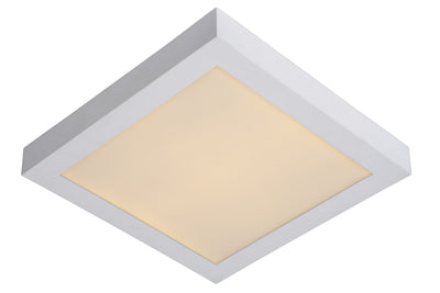Lucide BRICE LED badeværelses loftlampe, dæmpbar 30W 3000K, IP44, Hvid, moderne firkantet design