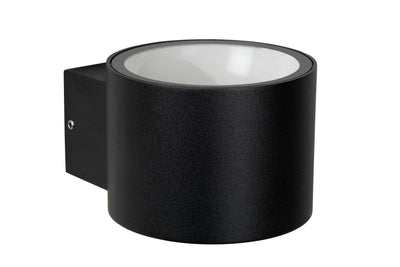 Lucide OXFORD LED væglampe indendørs udendørs, IP54 Sort aluminium, G9 fatning uplight & downlight