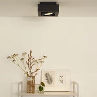 Foco de techo LED Lucide Zefix gu10 2200K-3000K negro ajustable a cálido
