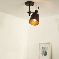 Lucide quinny zwarte LED plafondspot 1xE27, IP20, 80 CRI, 220-240V