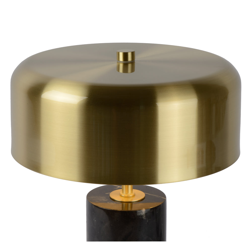 Lucide MIRASOL modern bordslampa Ø25cm Svart marmor metall, 3xG9 socklar, dimbar med strömbrytare på kabel, IP20