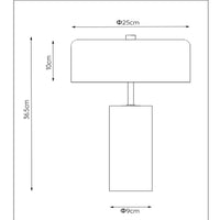 Lucide MIRASOL modern bordslampa Ø25cm Svart marmor metall, 3xG9 socklar, dimbar med strömbrytare på kabel, IP20