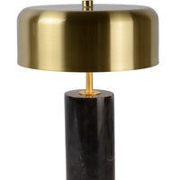 Lucide MIRASOL modern bordslampa Ø25cm Svart marmor metall, 3xG9 socklar, dimbar med strömbrytare på kabel, IP20