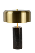 Lucide MIRASOL modern bordslampa Ø25cm Svart marmor metall, 3xG9 socklar, dimbar med strömbrytare på kabel, IP20