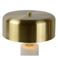 Lámpara de mesa moderna Lucide MIRASOL Ø25cm, 3xG9 LED, regulable, base de mármol, IP20, Blanca