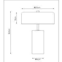 Lámpara de mesa moderna Lucide MIRASOL Ø25cm, 3xG9 LED, regulable, base de mármol, IP20, Blanca
