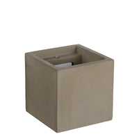 Aplique de pared Lucide GIPSY, diseño moderno cuadrado de hormigón, casquillo G9, 25W máx, regulable, 220-240V, IP20, Gris