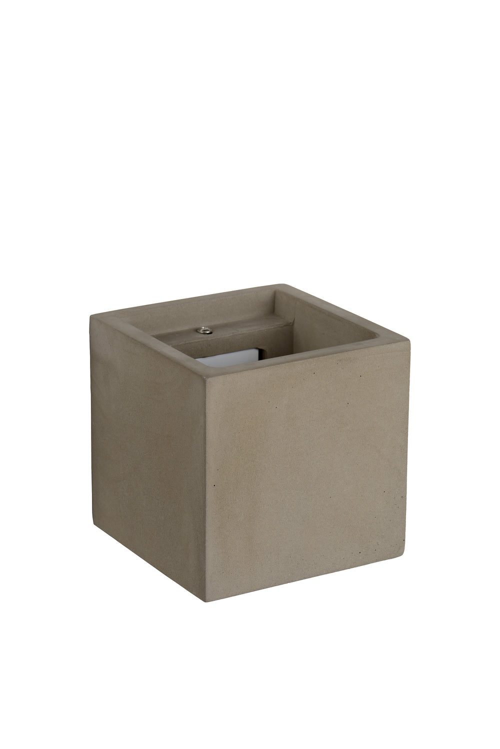 Aplique de pared Lucide GIPSY, diseño moderno cuadrado de hormigón, casquillo G9, 25W máx, regulable, 220-240V, IP20, Gris